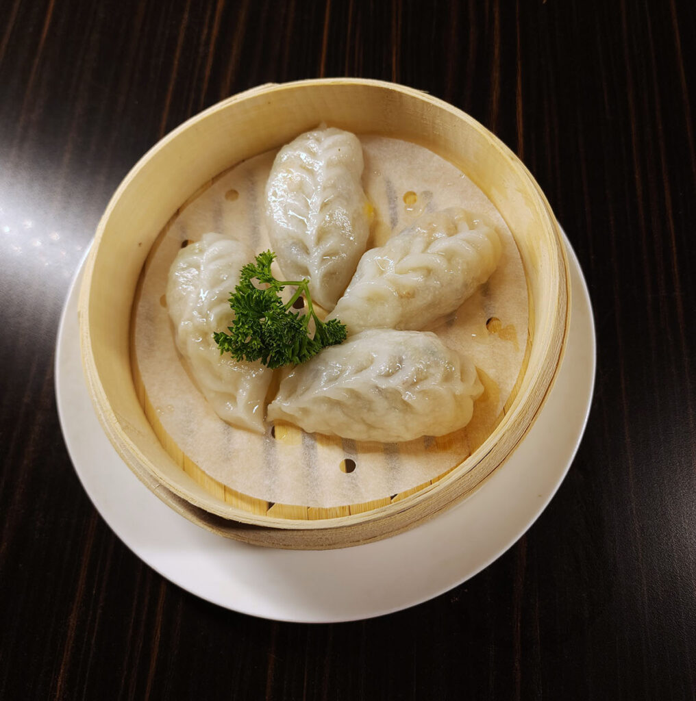 A12 Steamed vegan mushroom dumplings (4pcs) (GF)