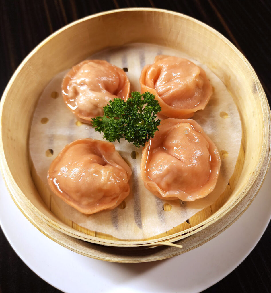 A18 Steamed / Boiled chicken and prawn dumplings (6pcs)