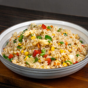 Vegetarian fried rice with eggs & veggies (GFO)