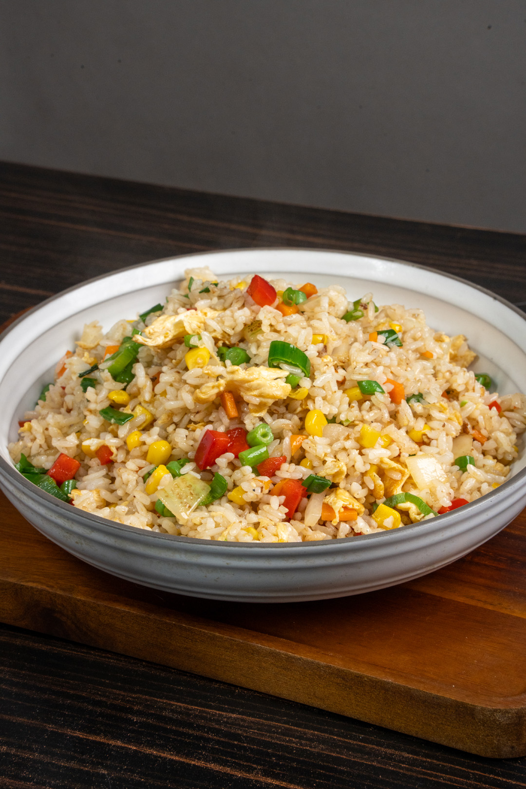 Vegetarian fried rice with eggs & veggies (GFO)
